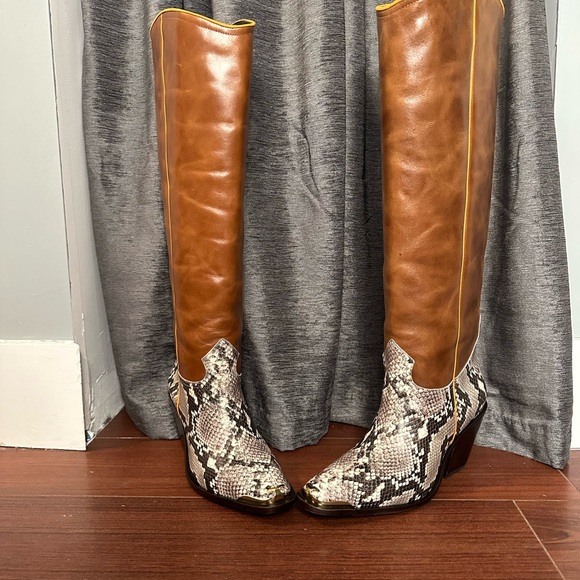 Tory Burch Shoes - Tory Burch WESTERN TALL BOOT 75MM VICTORIA BR 1.2-1.4 - SMOOTH VACHETTA